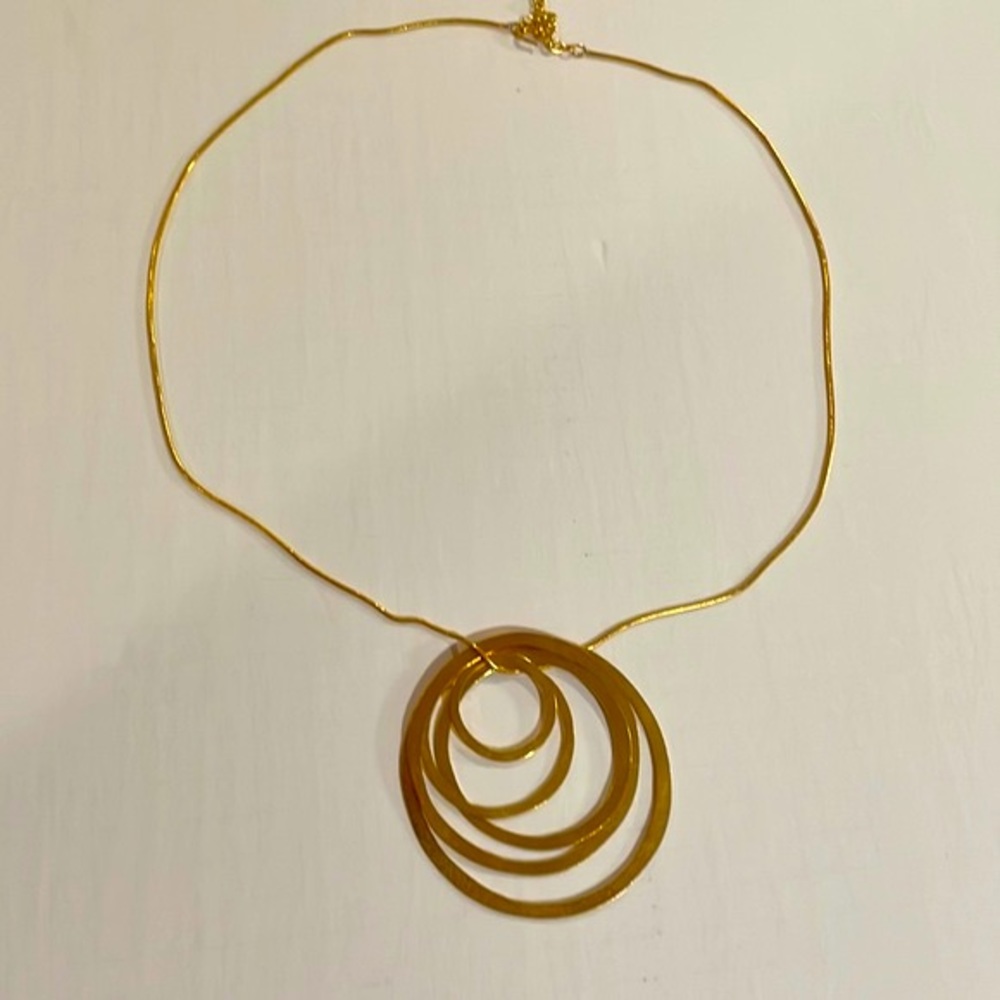Herve van der Straeten 24k gold-plated Brass Ring Necklace